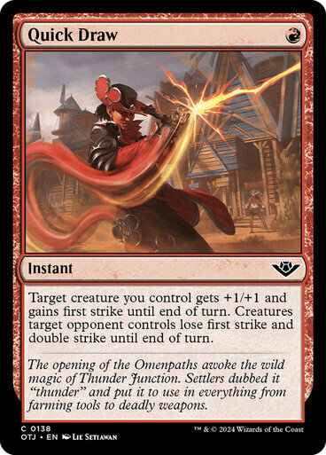 Magic the Gathering Quick Draw Outlaws of Thunder Junction