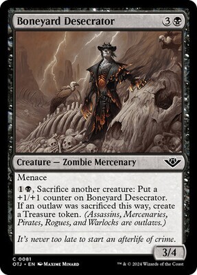Magic the Gathering Boneyard Desecrator Outlaws of Thunder Junction