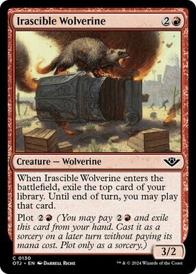 Magic the Gathering Irascible Wolverine Outlaws of Thunder Junction