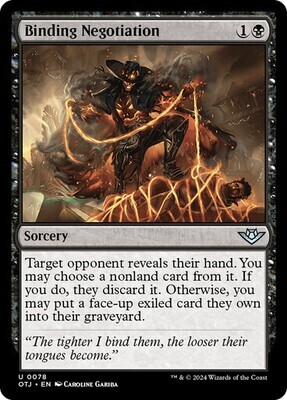 Magic the Gathering Binding Negotiation Outlaws of Thunder Junction