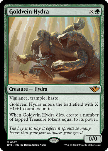 Magic the Gathering Goldvein Hydra Outlaws of Thunder Junction