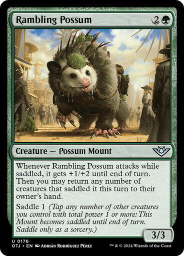 Magic the Gathering Rambling Possum Outlaws of Thunder Junction