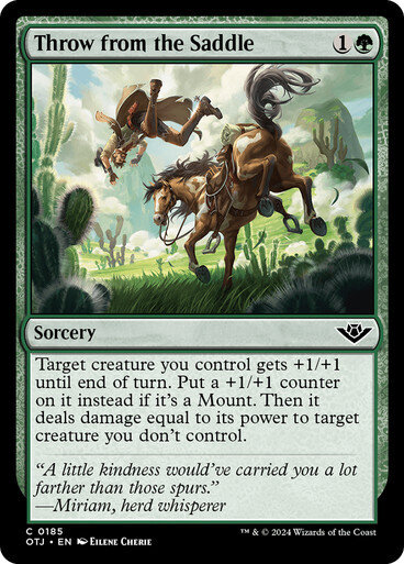 Magic the Gathering Throw from the Saddle Outlaws of Thunder Junction