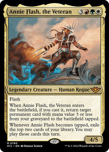 Magic the Gathering Annie Flash, the Veteran Outlaws of Thunder Junction