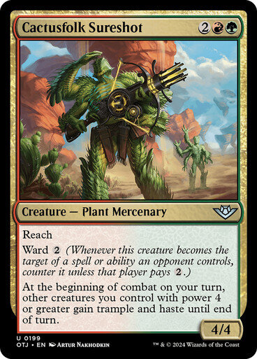 Magic the Gathering Cactusfolk Sureshot Outlaws of Thunder Junction