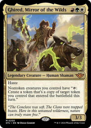 Magic the Gathering Ghired, Mirror of the Wilds Outlaws of Thunder Junction
