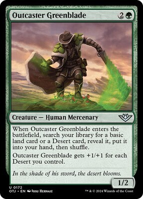 Magic the Gathering Outcaster Greenblade Outlaws of Thunder Junction