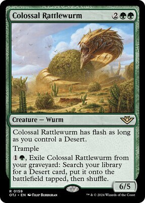 Magic the Gathering Colossal Rattlewurm Outlaws of Thunder Junction