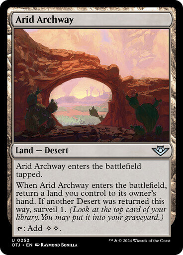 Magic the Gathering Arid Archway Outlaws of Thunder Junction