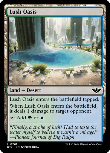 Magic the Gathering Lush Oasis Outlaws of Thunder Junction