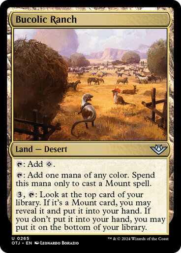 Magic the Gathering Bucolic Ranch Outlaws of Thunder Junction