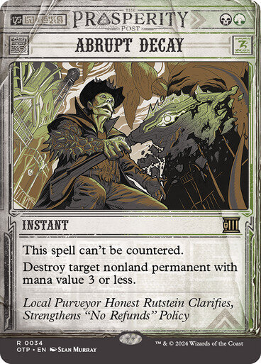 Magic the Gathering Abrupt Decay Outlaws of Thunder Junction Breaking News
