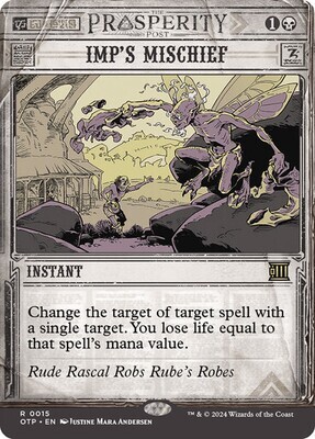 Magic the Gathering Imp&#39;s Mischief Outlaws of Thunder Junction Breaking News