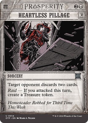 Magic the Gathering Heartless Pillage Outlaws of Thunder Junction Breaking News