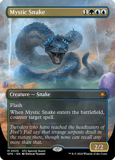 Magic the Gathering Mystic Snake Borderless Special Guest