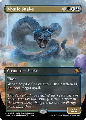 Magic the Gathering Mystic Snake Borderless Special Guest