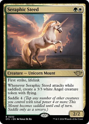 Magic the Gathering Seraphic Steed Outlaws of Thunder Junction