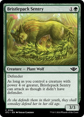 Magic the Gathering Bristlepack Sentry Outlaws of Thunder Junction