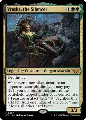 Magic the Gathering Vraska, the Silencer Outlaws of Thunder Junction