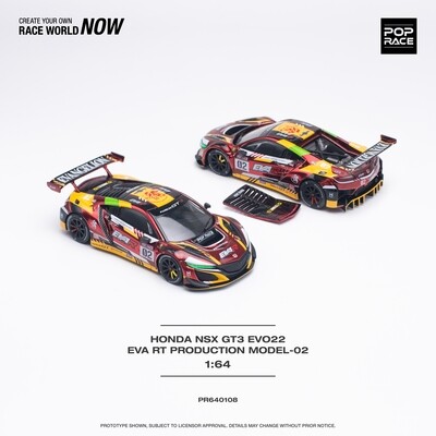 PRE-ORDER POPRACE 1/64 HONDA NSX GT3 EVO22 EVA RT PRODUCTION MODEL-02