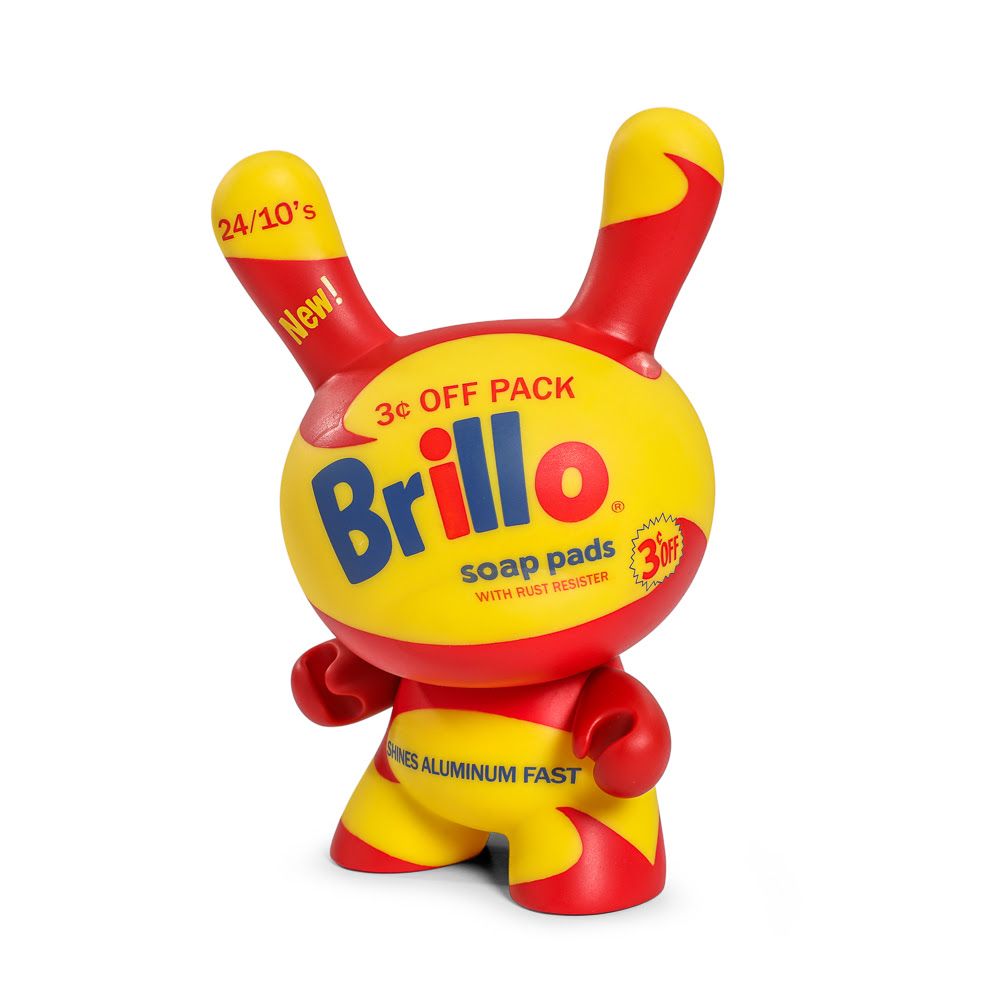 PRE-ORDER Kid Robot Andy Warhol 8&quot; Masterpiece Vinyl Yellow Brillo Box Dunny- Limited Edition of 300