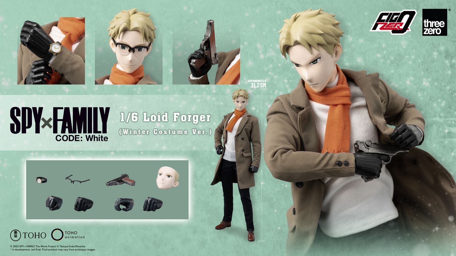 PRE-ORDER ThreeZero SPY×FAMILY CODE: White - FigZero 1/6 Loid Forger (Winter Costume Ver.)