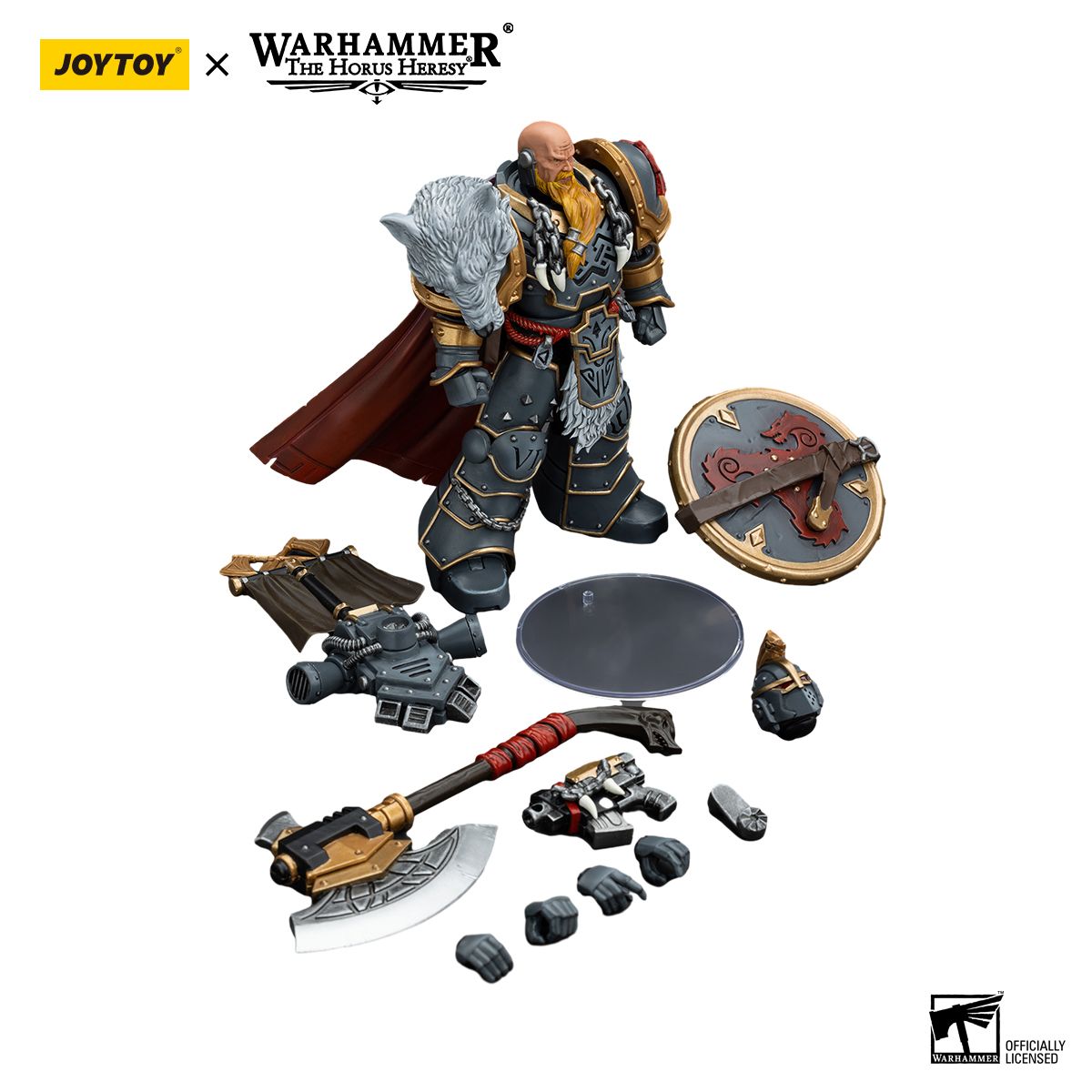 PRE-ORDER Joy Toy Warhammer 40k Space Wolves Legion Praetor with Power Axe and Combat Shield
