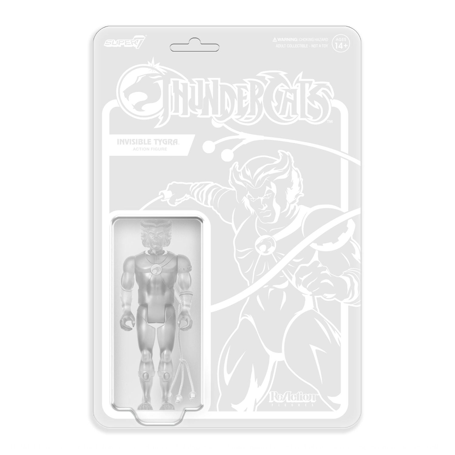 PRE-ORDER Super7 Thundercats Reaction Figures - Tygra (Clear)