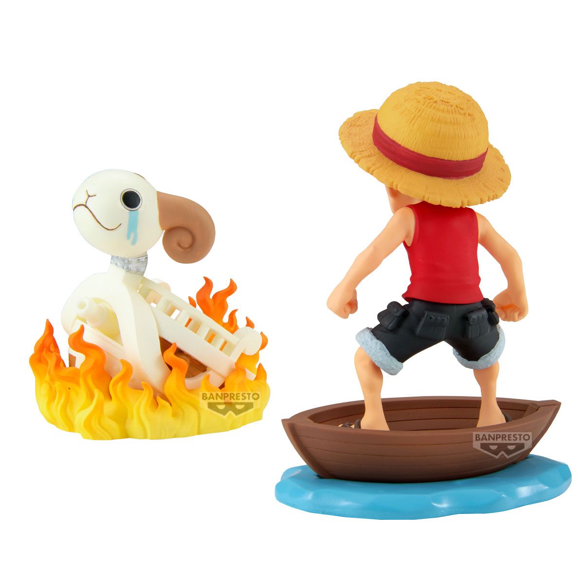 Banpresto One Piece World Collectable Figure Log Storie Monkey D. Luffy. &amp; Going Merry