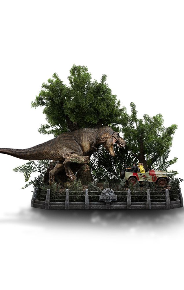 PRE-ORDER Iron Studios T-Rex Chase Demi Art Scale 1/20
