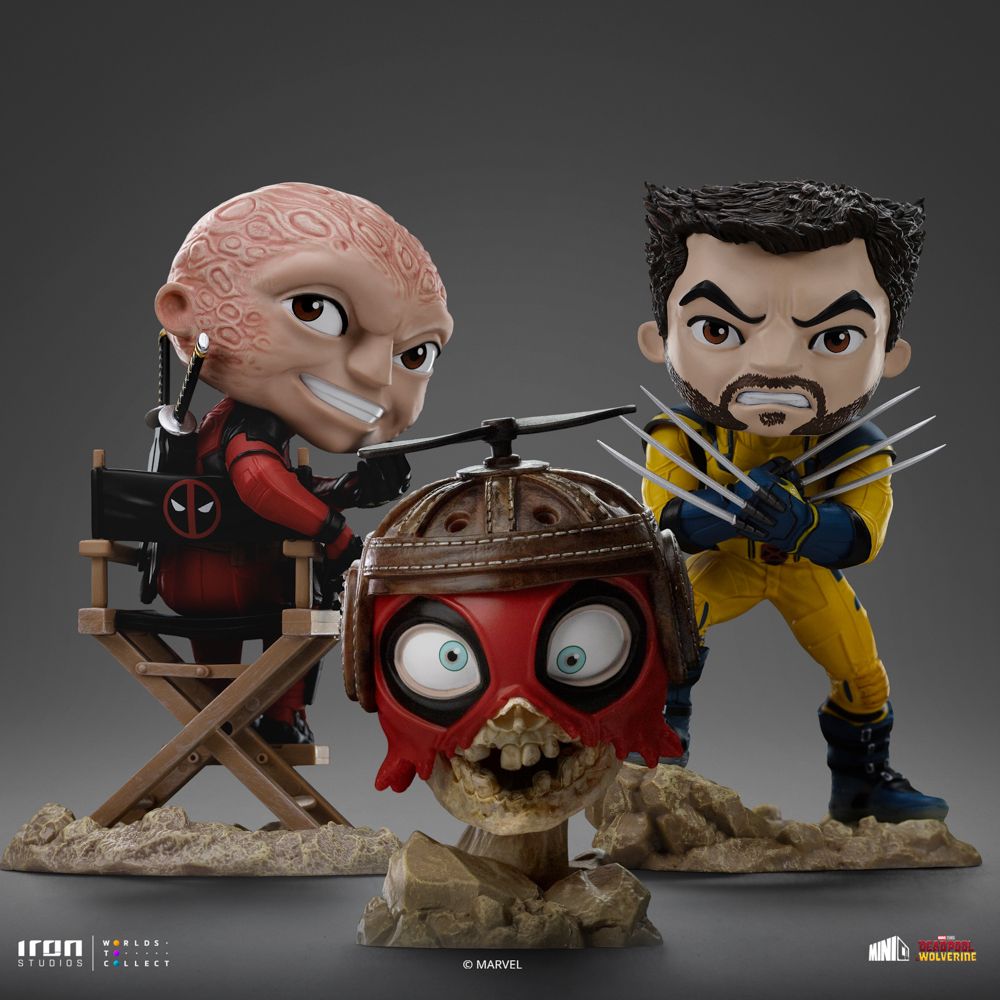 PRE-ORDER Iron Studios Deadpool and Wolverine Set (Unmasked) Mini Co