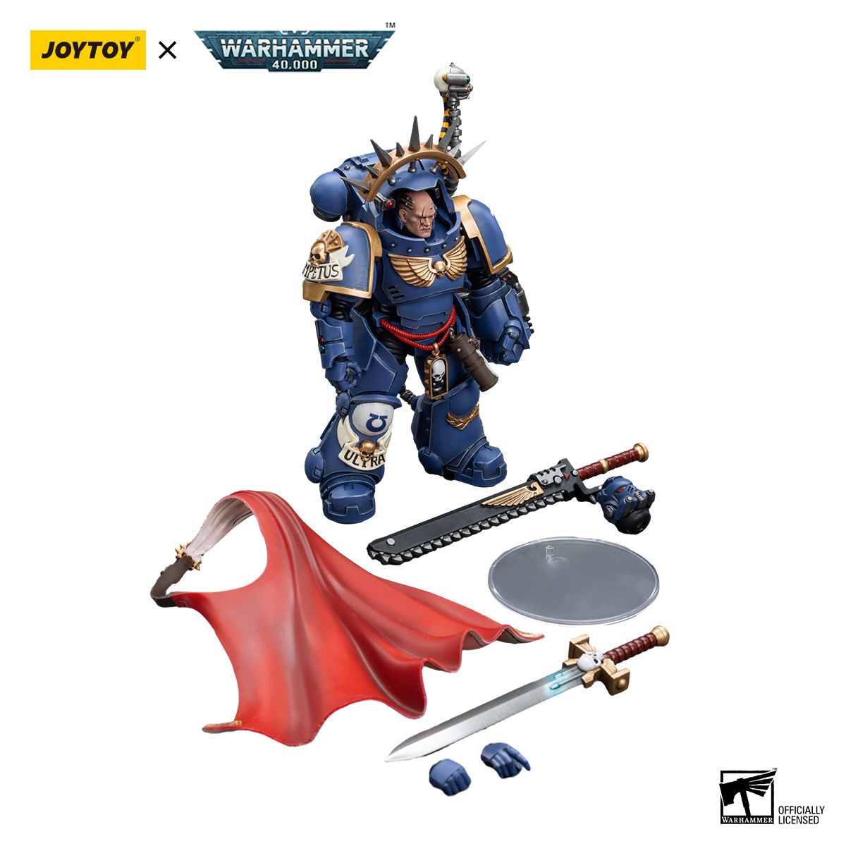 PRE-ORDER Joy Toy Warhammer 40k Ultramarines Captain in Gravis Armour