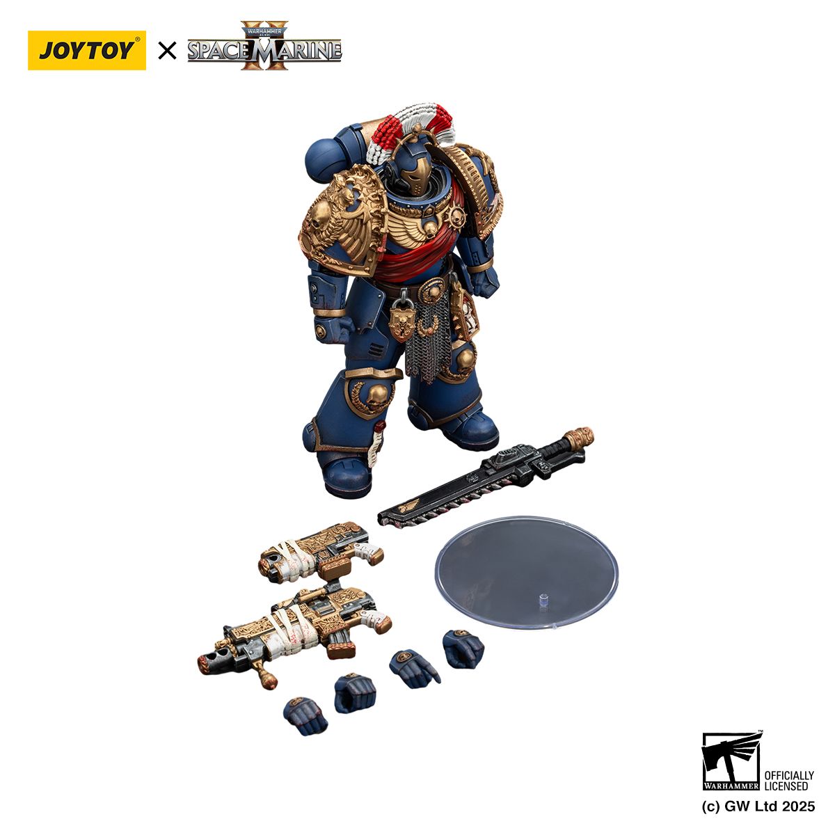 PRE-ORDER Joy Toy Warhammer 40k Ultramarines Relic Secundus Armour with Artificer Bolt Rifle, Chainsword and Bolt Pistol