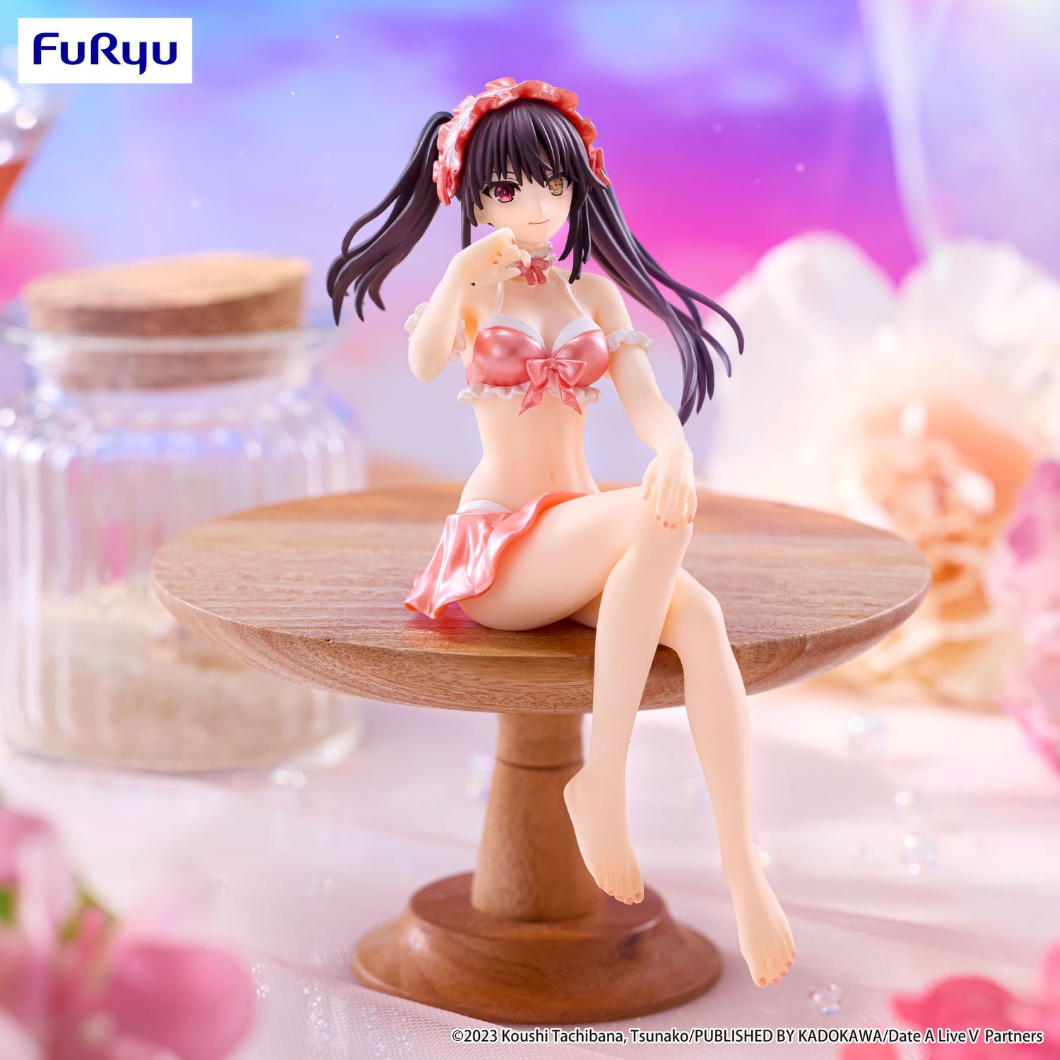 PRE-ORDER Good Smile Date a Live V Noodle Stropper Figure - Kurumi Tokisaki Swimsuit Pastel Red Colo Ver.