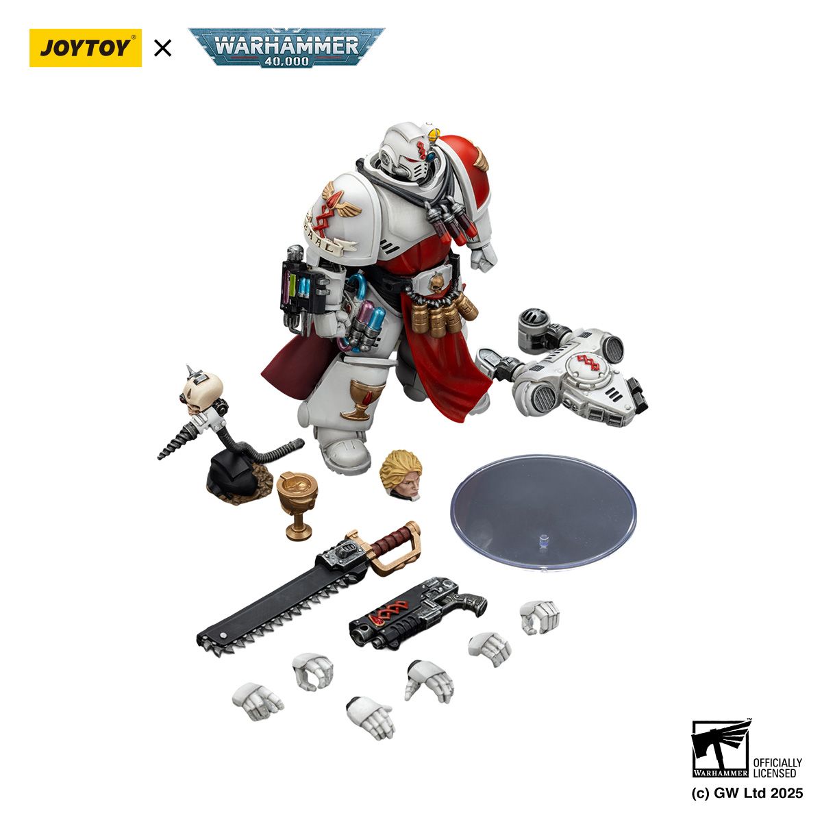 PRE-ORDERJoytoy Warhammer 40k Blood Angels Sanguinary Priest with Heavy Bolt Pistol, Chainsword and Narthecium