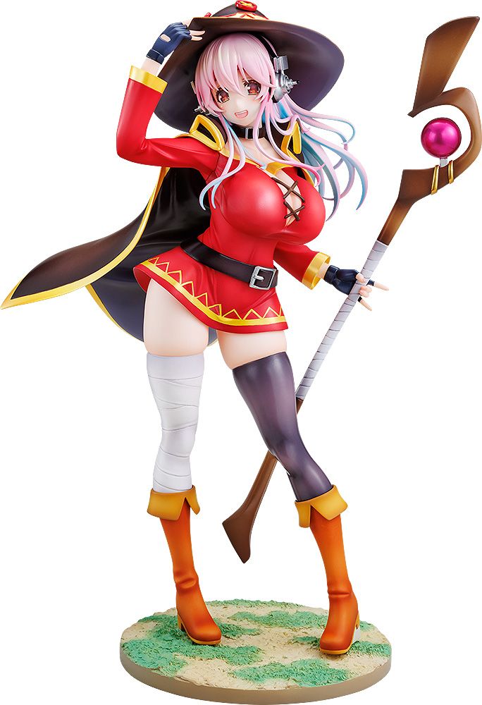 PRE-ORDER Good Smile Super Sonico Konosuba God&#39;s Blessing on this Wonderful World 1/7th Scale Megumin Collaboration Ver.