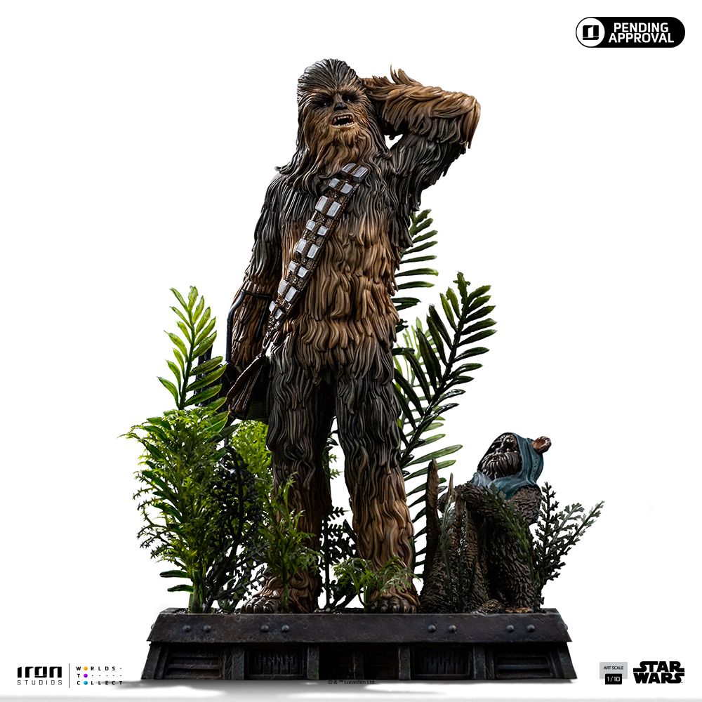 PRE-ORDER Iron Studios Chewbacca and Tokkat Star Wars Art Scale 1/10