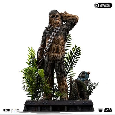 PRE-ORDER Iron Studios Chewbacca and Tokkat Star Wars Art Scale 1/10