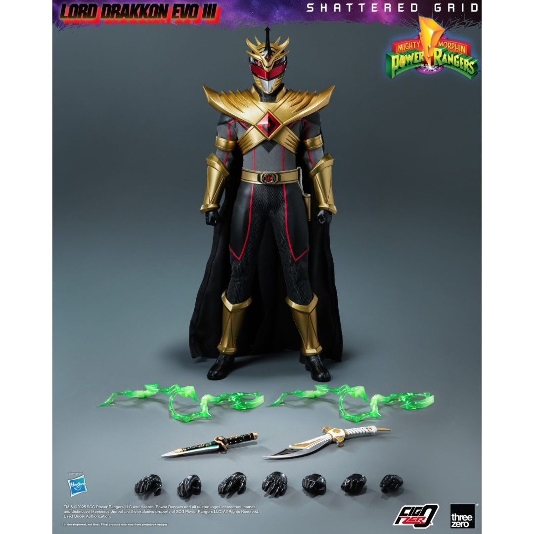 PRE-ORDER ThreeZero Mighty Morphin Power Rangers: Shattered Grid FigZero 1/6 Lord Drakkon Evo III