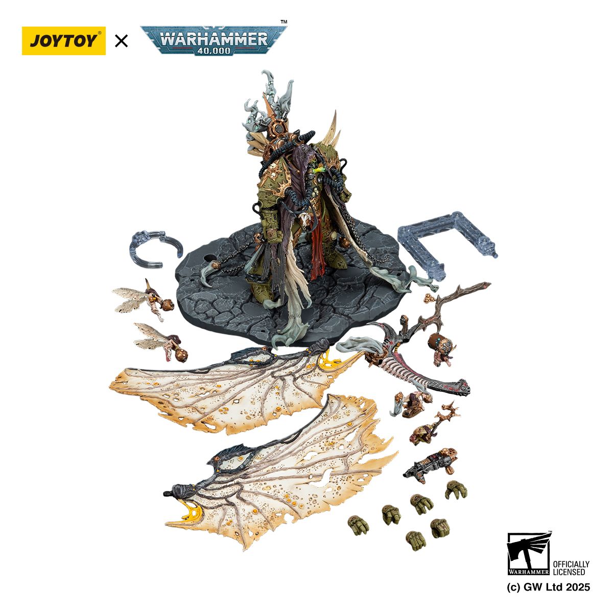 PRE-ORDER Joy Toy Warhammer 40k Mortarion, Daemon Primarch of Nurgle with Ancient Weapons The Lantern and Silence