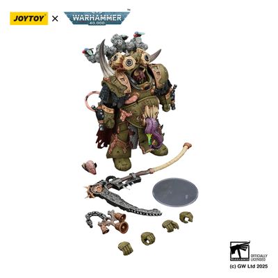 PRE-ORDER Joy Toy Warhammer 40k Death Guard Deathshroud Terminator Champion with Manreaper and Plaguespurter Gauntlets