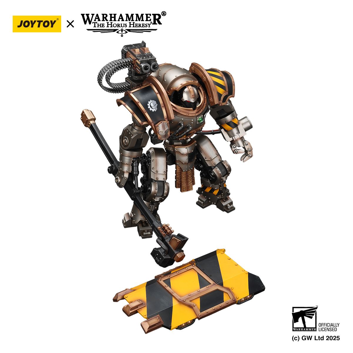 PRE-ORDER Joy Toy Warhammer 40k Iron Warriors Iron Circle Domitar-Ferrum Class Battle-automata with Karceri Battle Shield and Graviton Crusher