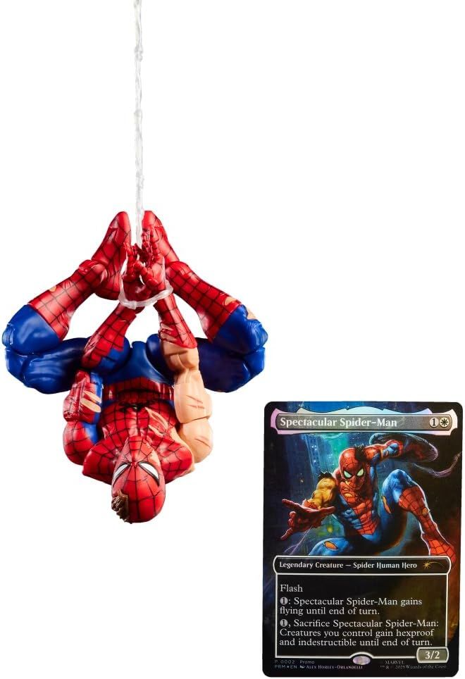 Hasbro Spider-Man Marvel Legends Series Magic the Gathering Spectacular Spider-man 6&quot; Action Figure with Foil Collectible Magic the Gathering Card
