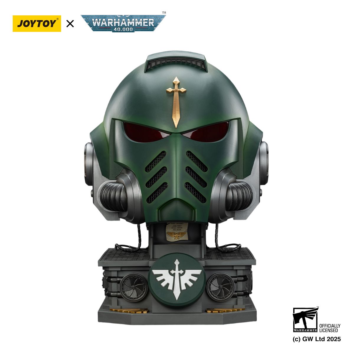 PRE-ORDER Joy Toy Warhammer 40k Dark Angels MkX Helmet &amp; Display Stand