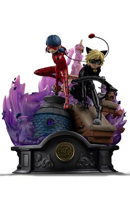 PRE-ORDER Iron Studios Lady Bug and Cat Noir - Mraculous 10th ANniversary Signed Edition - Deluxe Art Scale 1/10