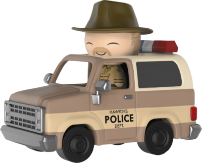 Funko Stranger Things - Hopper in Sheriff Deputy Truck Dorbz Ridez Vinyl Figure