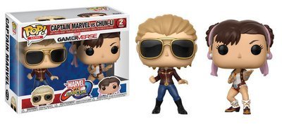 Funko Marvel vs Capcom Captain Marvel Vs. Chun-Li 2Pack Pop! Vinyl Figure