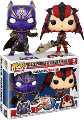 Funko Marvel Vs. Capcom - Black Panther Vs Monster Hunter Pop! Vinyl Figure 2-Pack