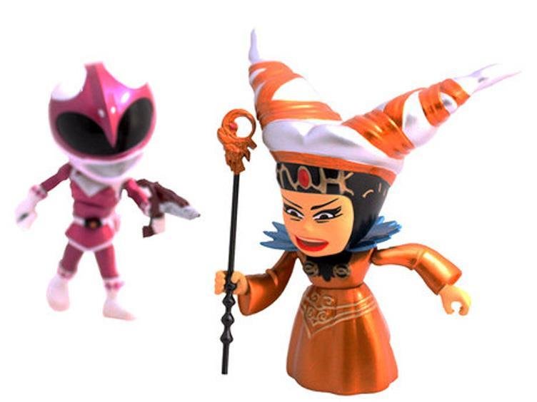 The Loyal Subjects Power Rangers Pink Ranger With Rita (Metallic) Mini Figures SDCC 2015 Exclusive