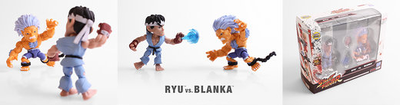 Loyal Subjects Street Fighter Altered Costume Ryu and Blanka 2 Pack Mini Figures SDCC 2017 Exclusive